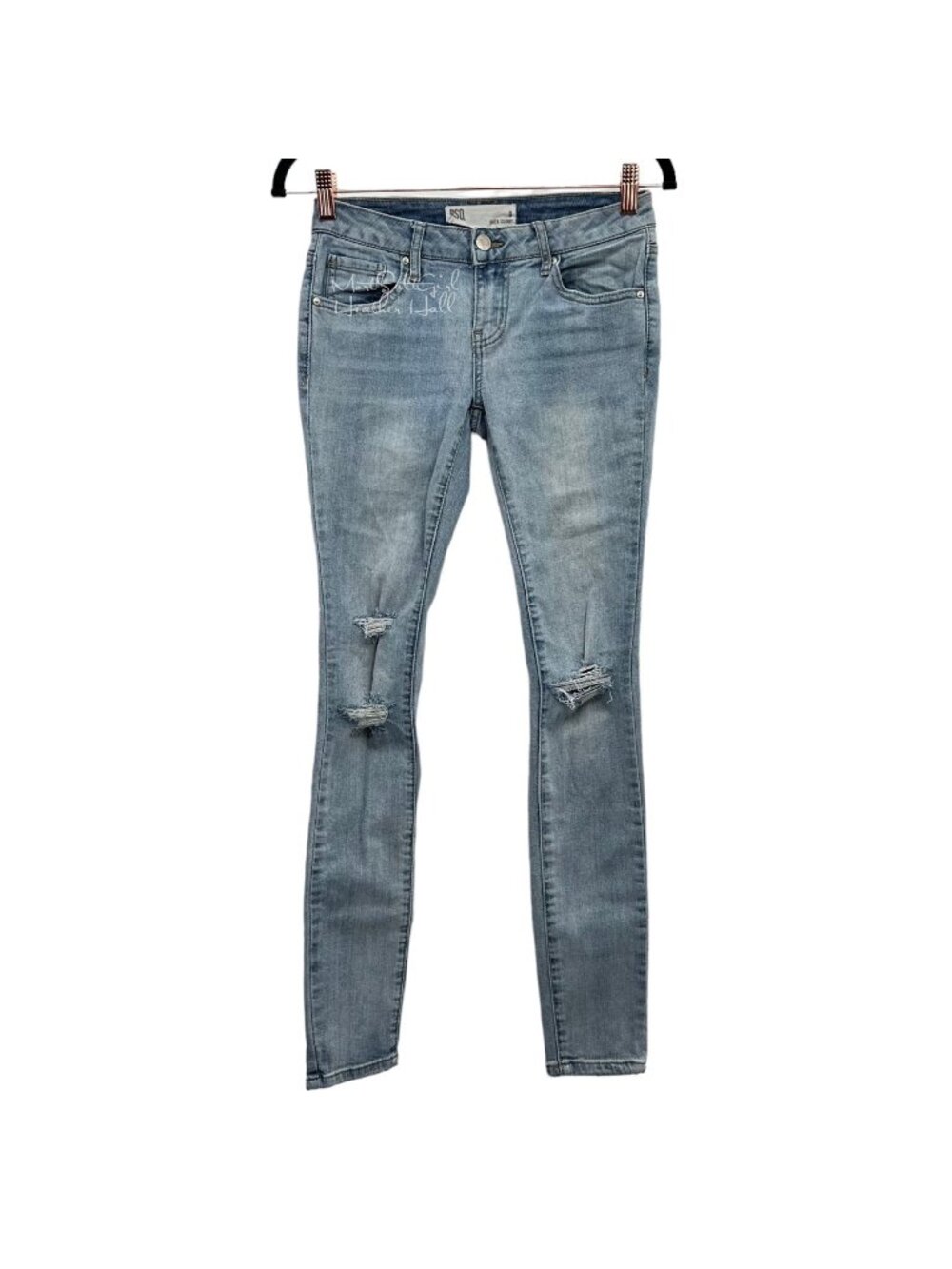 RSQ Low Slung Distressed Ibiza Skinny Jeans Size 0